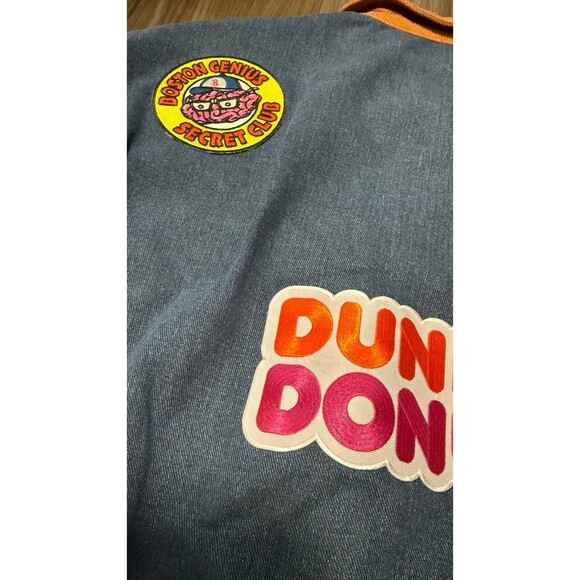 Dunkin’ Donuts Denim 90’s Jacket Unisex Sz Large SOLD OUT - SUPERBOWL PROMO - Picture 9 of 12